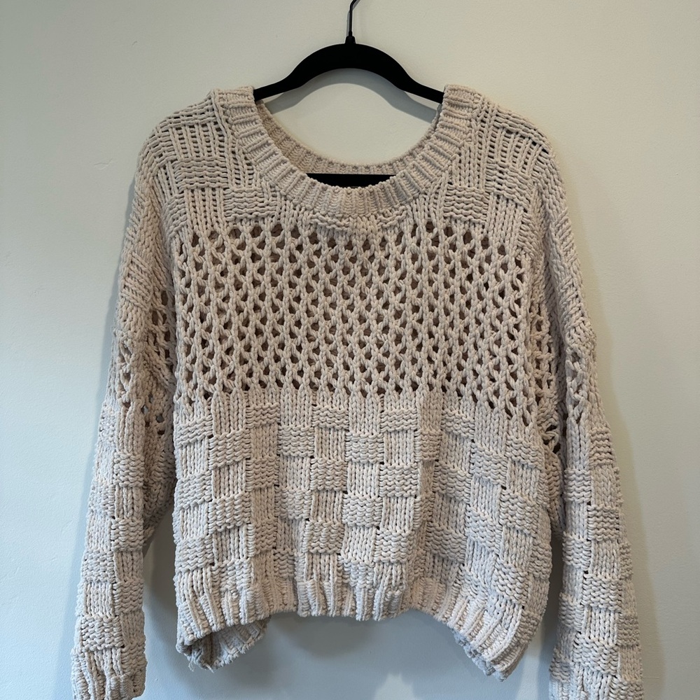 Cream Knit Women's Sweater